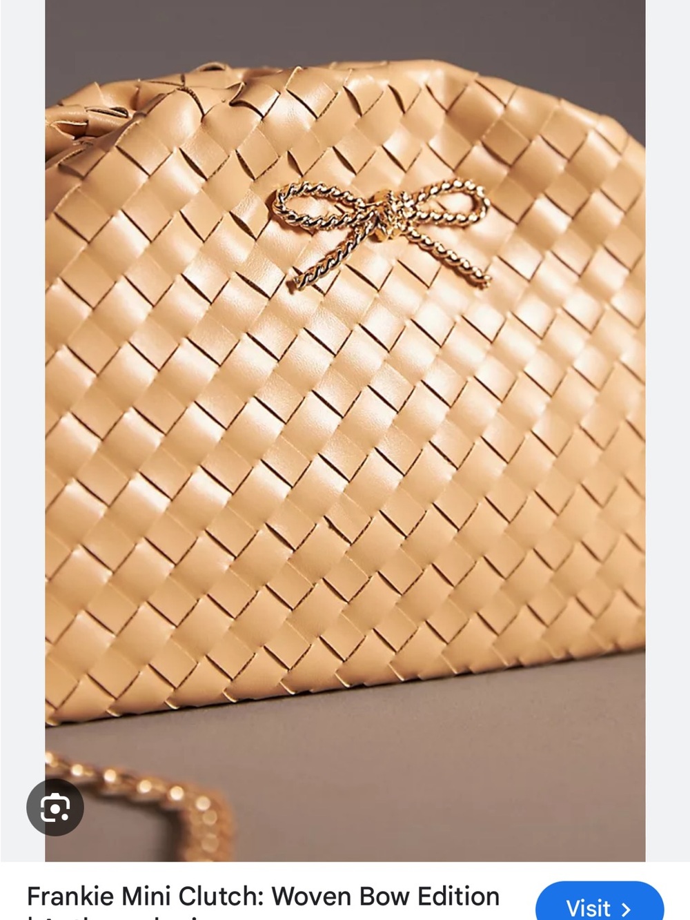 Anthropologie The Frankie Faux-Leather Clutch Bag New without tag